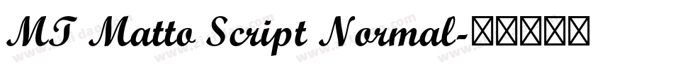 MT Matto Script Normal字体转换